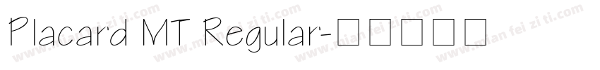 Placard MT Regular字体转换